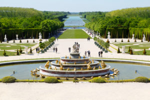 Frankreich, Schloss Versailles, Schlosspark, Brunnen, Touristen Frankreich, Schloss Versailles, Schlosspark, Brunnen, Touristen